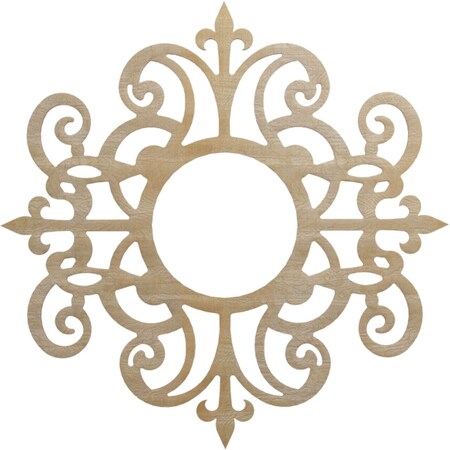 Ekena Millwork Dijon Wood Fretwork Pierced Ceiling Medallion, Hickory, 38"OD x 12 3/8"ID x 3/8"T CMWP38X38X0375DIHI
